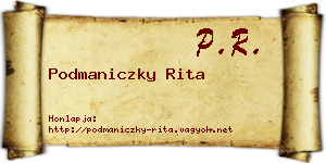 Podmaniczky Rita névjegykártya